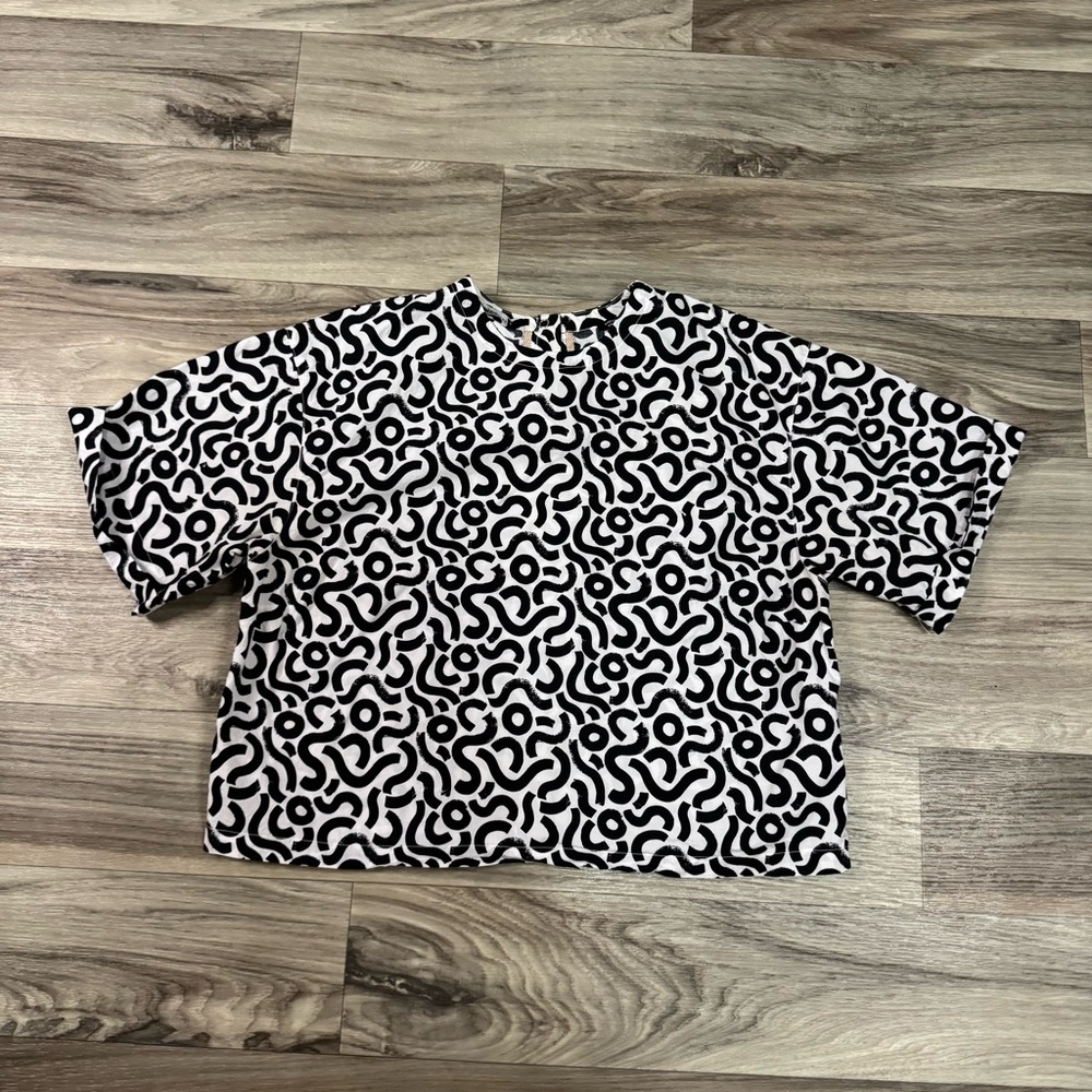 Wildfang 100% Cotton The Essential Boxy Top in Geometric Print Extra Small